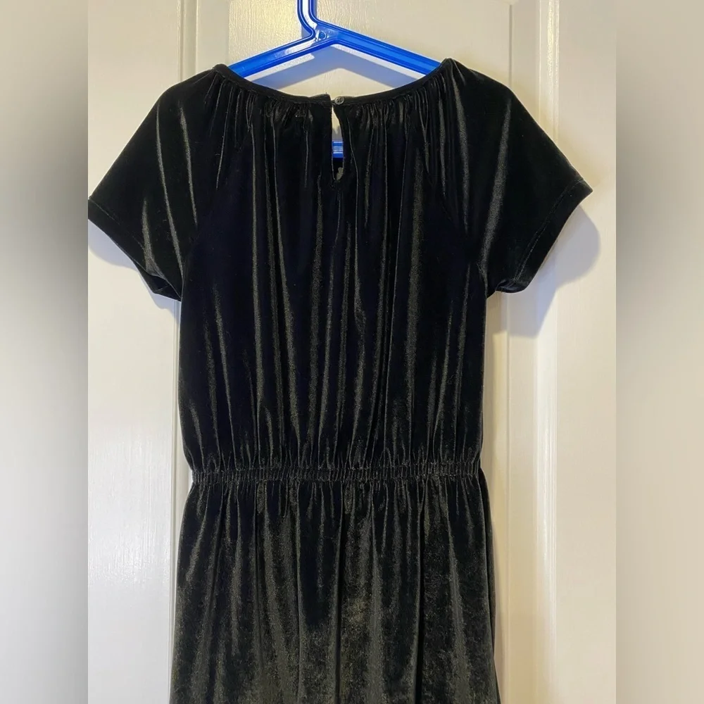Gap Kids Girls Black Velvet Keyhole Tiered Dress size M (8)